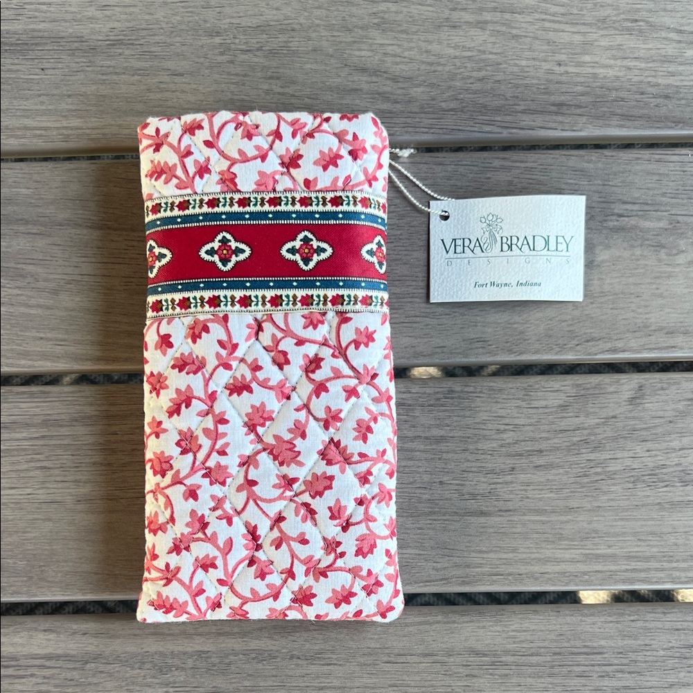 Rare Vintage 90's VERA BRADLEY Red Delft Eye Case